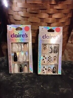 claire's Holographic Pack of Press-On Nails Nwt 2 Sets